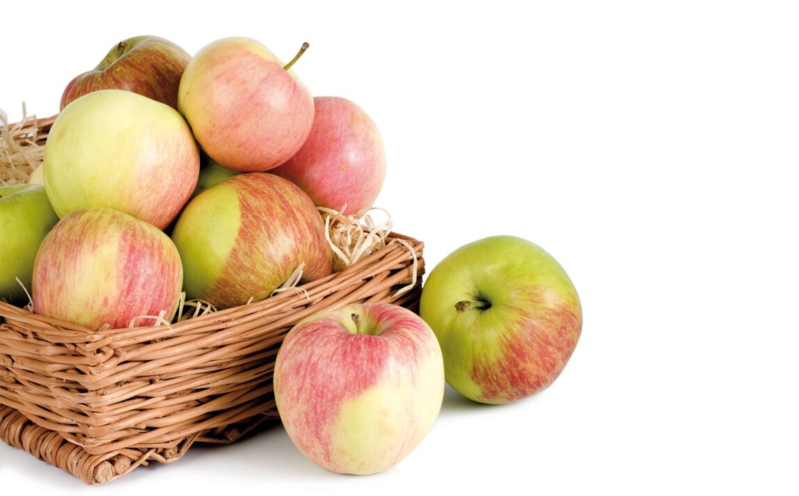 Manzanas productos adecuados para los días de ayuno. 